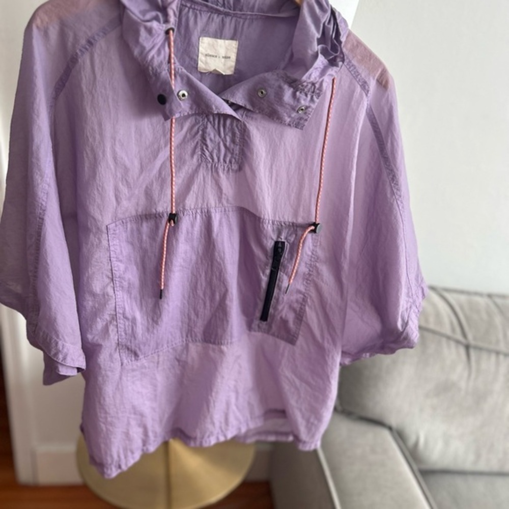 Silence + Noise Purple Oversized  Poncho Jacket XS/S Beach Summer lightweight